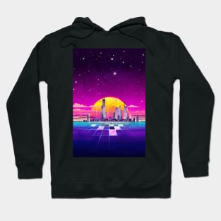 Synthwave Neon Light Chicago Hoodie